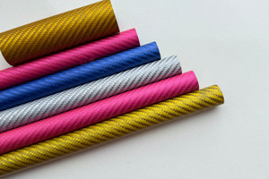 超輕碳纖維管 彩色碳管多規格可定制 彩色電鍍/金屬絲芳綸混紡碳纖維復合材料管